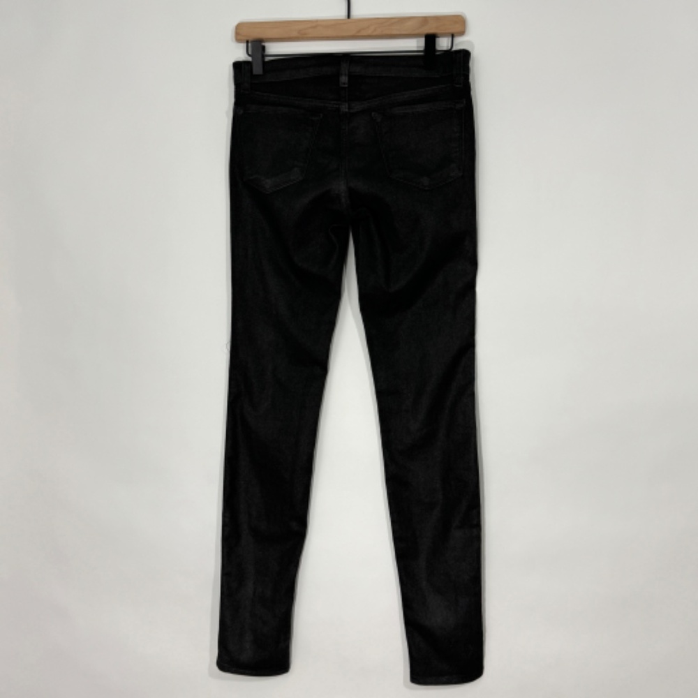 J Brand Women’s Size 27 Gray Moonwalk Coated Super Skinny 901 Low Rise Jeans - Picture 9 of 10